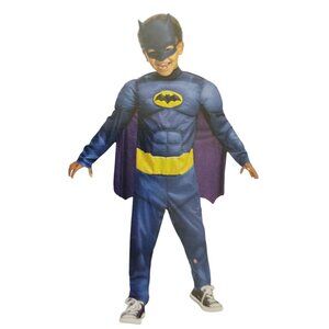 Disguise Boys S (6) DC Comics Batwheels Batman Muscle Jumpsuit Halloween Costume
